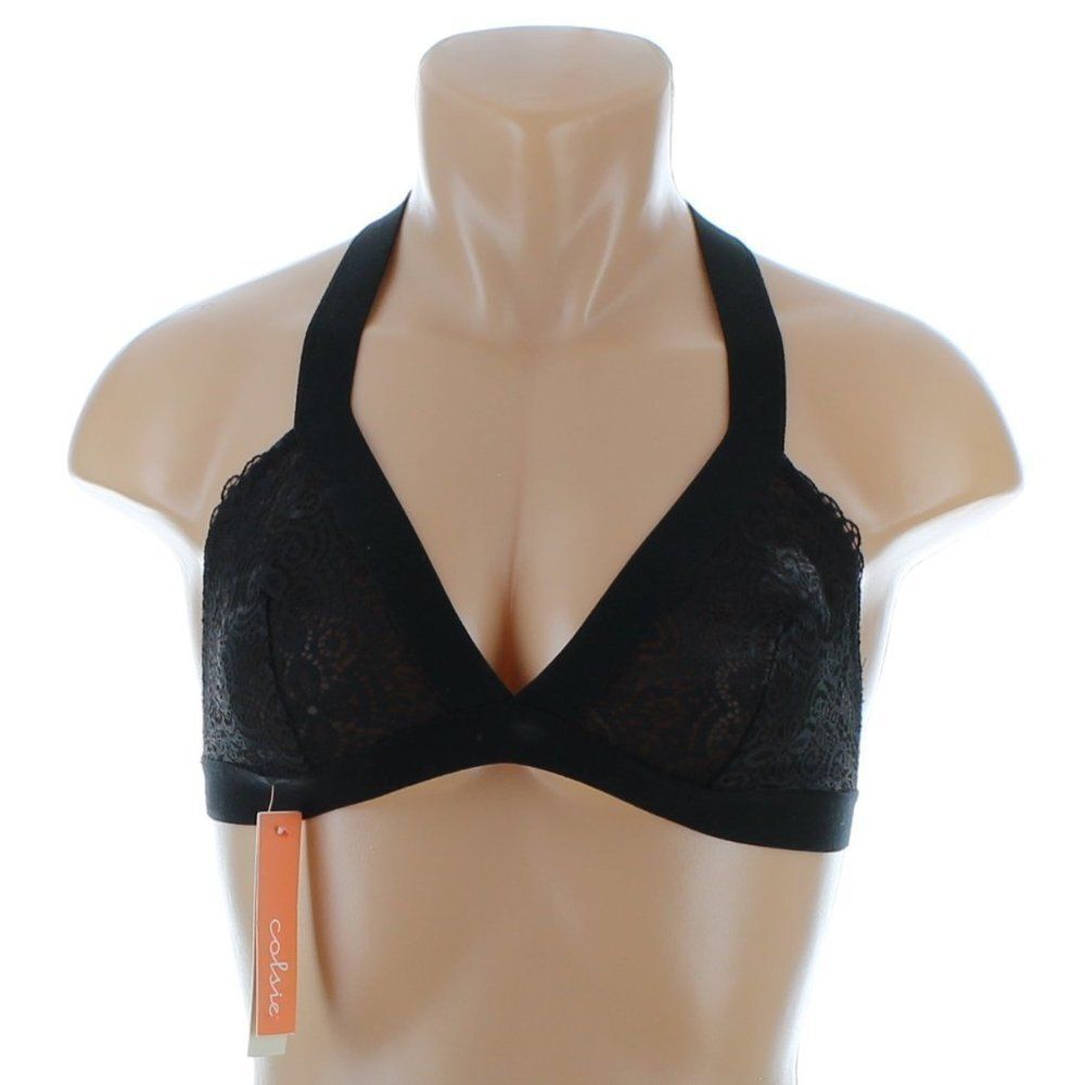 Colsie Lace Bralette Black XS NWT